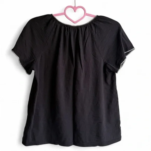 Lucky Brand Black Blouse with White Accents - Picture 2 of 3